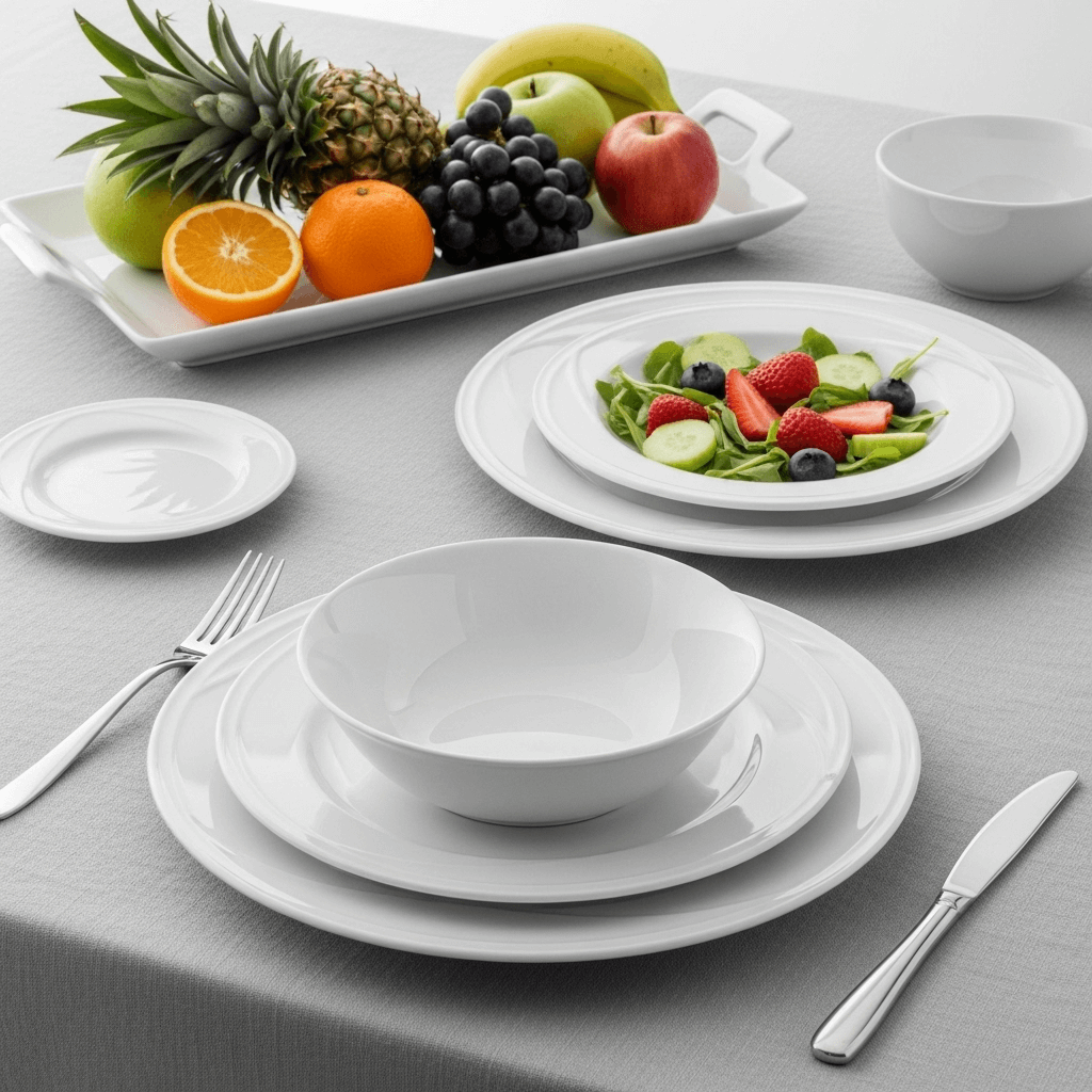 16 Piece Dinnerware Set Service for 4: Stylish & Durable Options Reviewed 3 Euro Ceramica Essential Collection Porcelain Dinnerware And Serveware