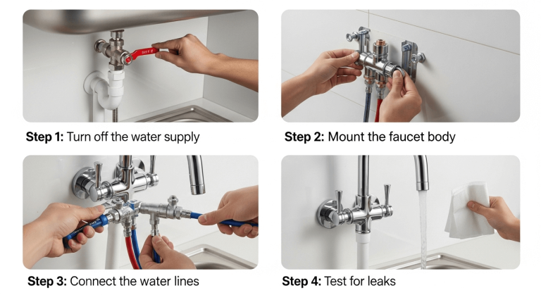 How to Install a Wall Mount Kitchen Faucet: Easy Step-by-Step Guide 5 How to Install a Wall Mount Kitchen Faucet