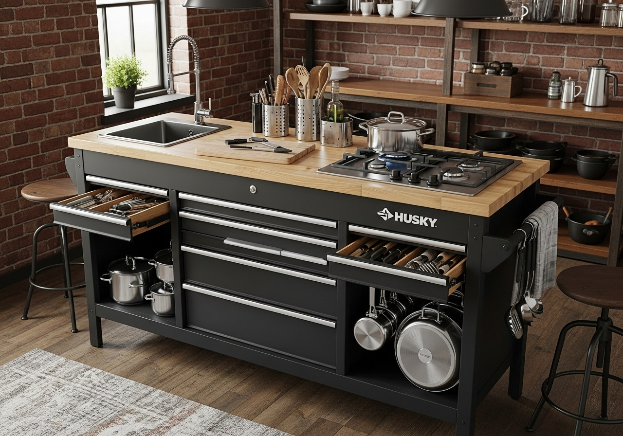 Husky Tool Box Kitchen Island