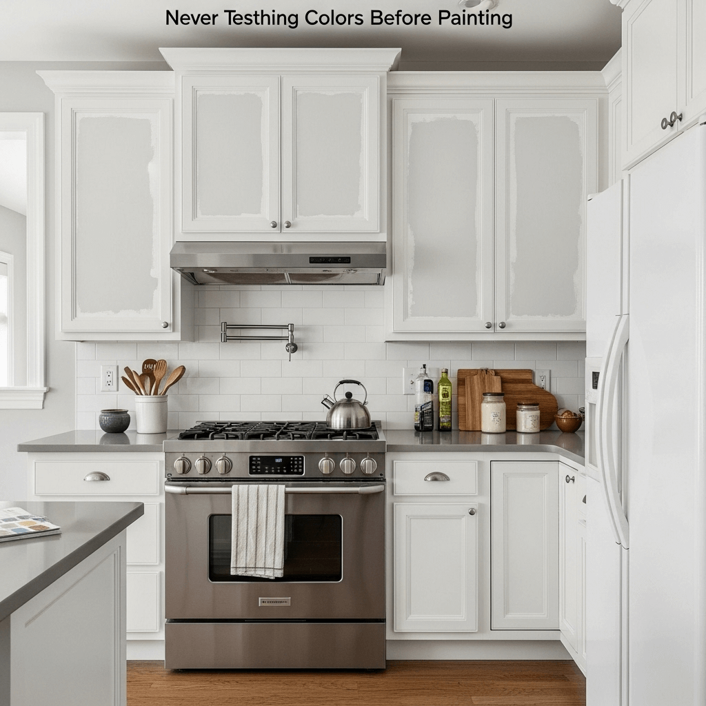 What Color to Paint Kitchen Walls With Dark Cabinets: Stunning Ideas 2 Testing Colors Before Painting