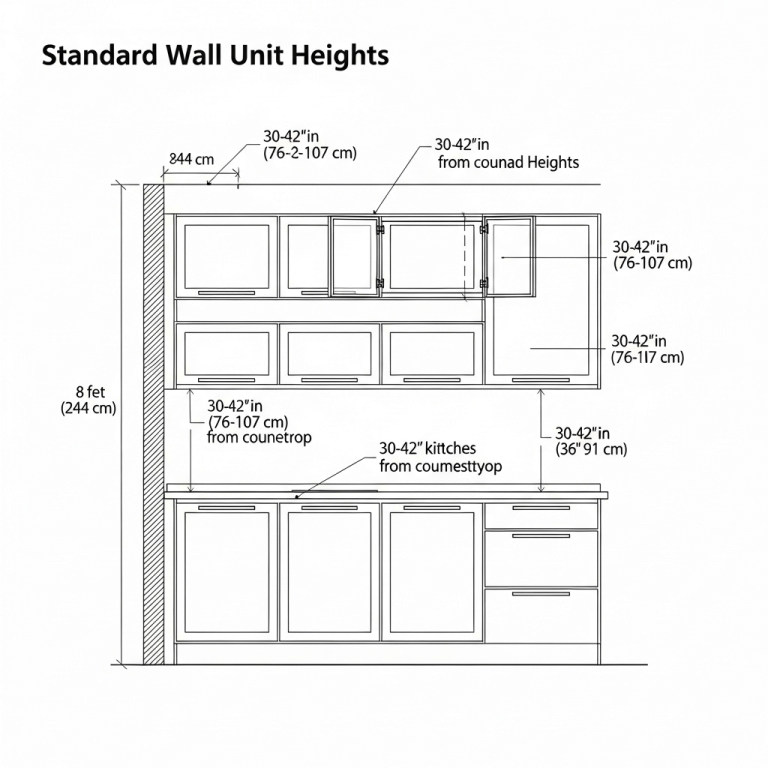 What Height are Kitchen Wall Units: Ideal Measurements for Style & Comfort 3 What Height are Kitchen Wall Units 1