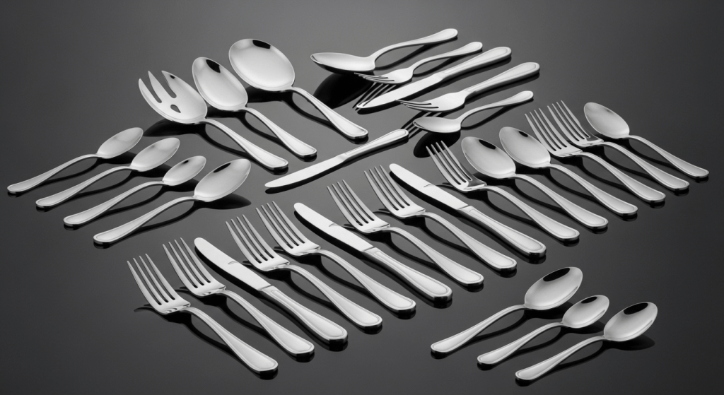 Black Flatware Set for 12 – Dishwasher Safe Cutlery