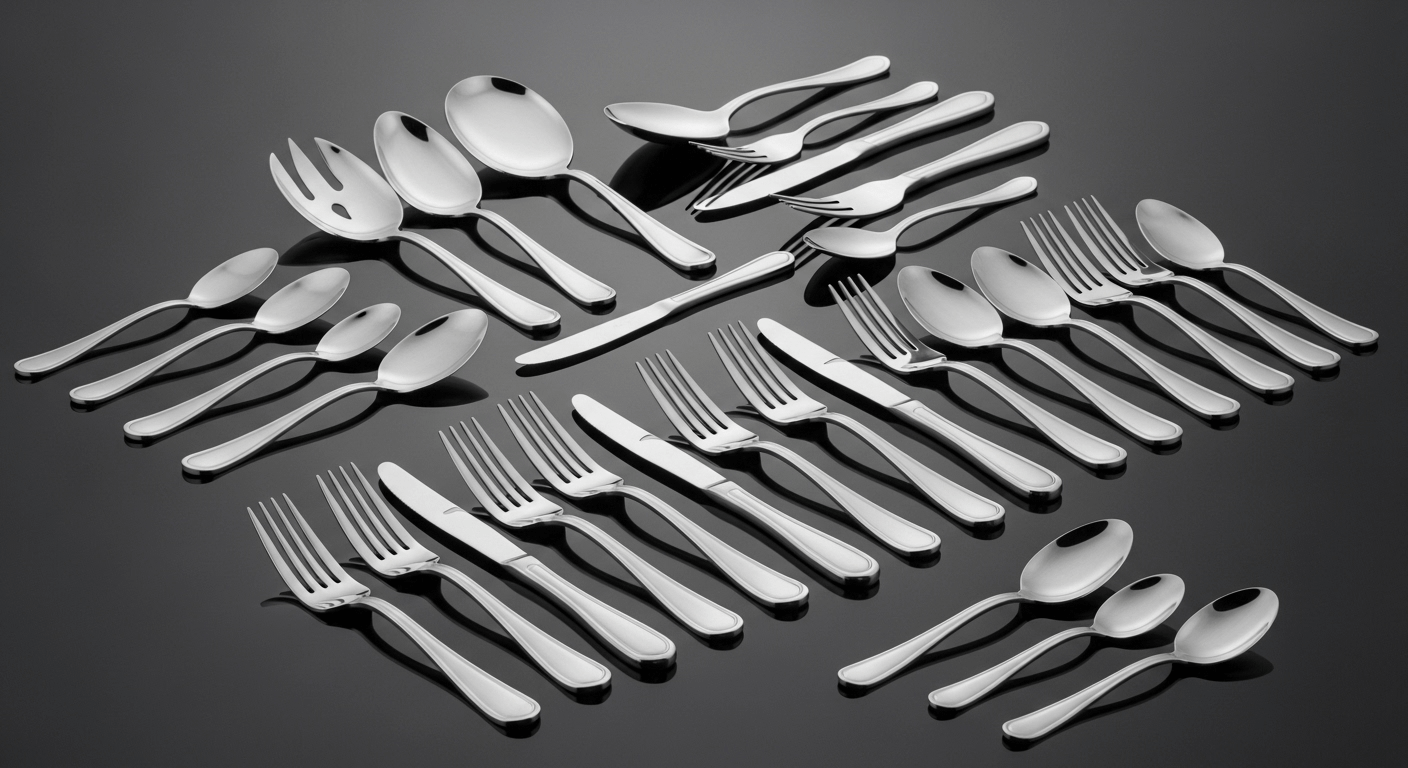 Black Flatware Set for 12 – Dishwasher Safe Cutlery