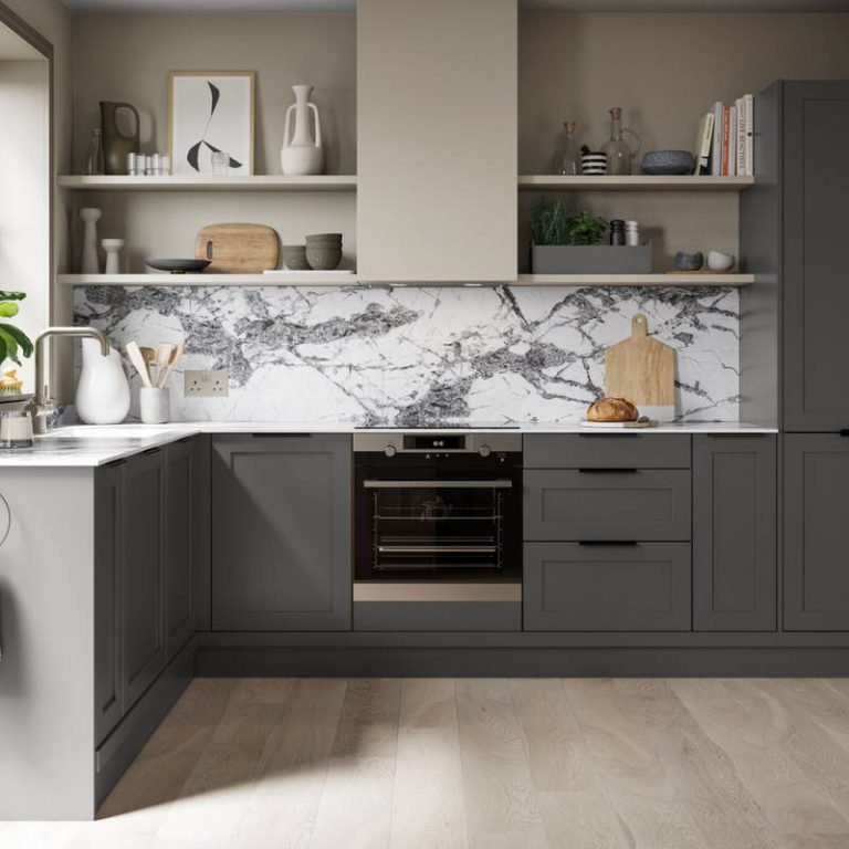 What Color Walls Go With Dark Grey Kitchen Cabinets: Stunning Ideas 11 Rustic kitchen design with earthy green walls and dark grey cabinets