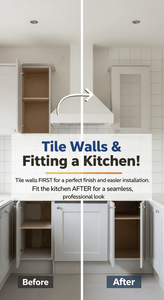 Do You Tile Walls before Or After Fitting a Kitchen: Expert Guide 2 Do You Tile Walls before Or After Fitting a Kitchen Expert Guide 1