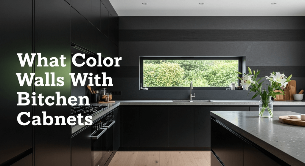 What Color Walls With Black Kitchen Cabinets: Stylish Ideas 1 What Color Walls With Black Kitchen Cabinets Stylish Ideas 1