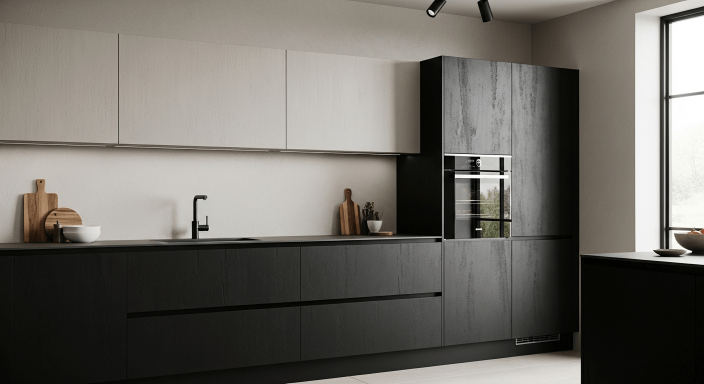 What Color Walls With Black Kitchen Cabinets