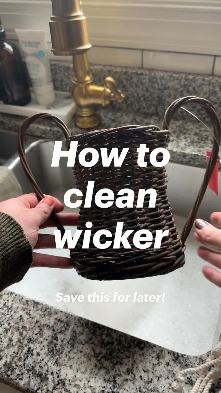 cleaning wicker picnic basket
