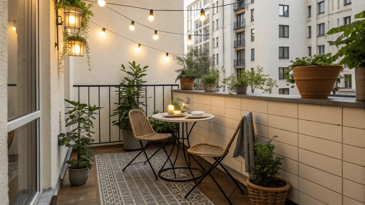 compact balcony outdoor dining set