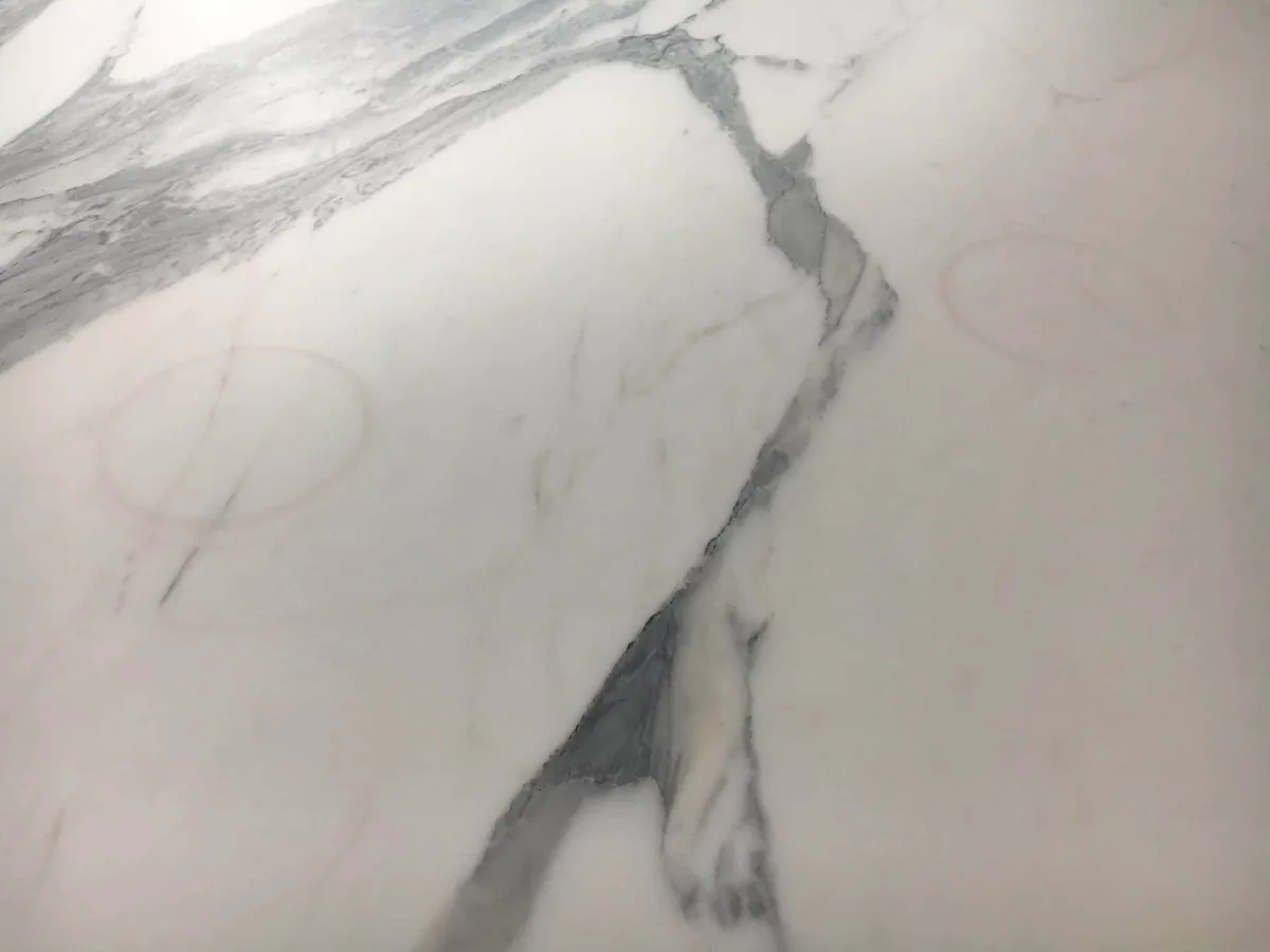 marble platter stain damage