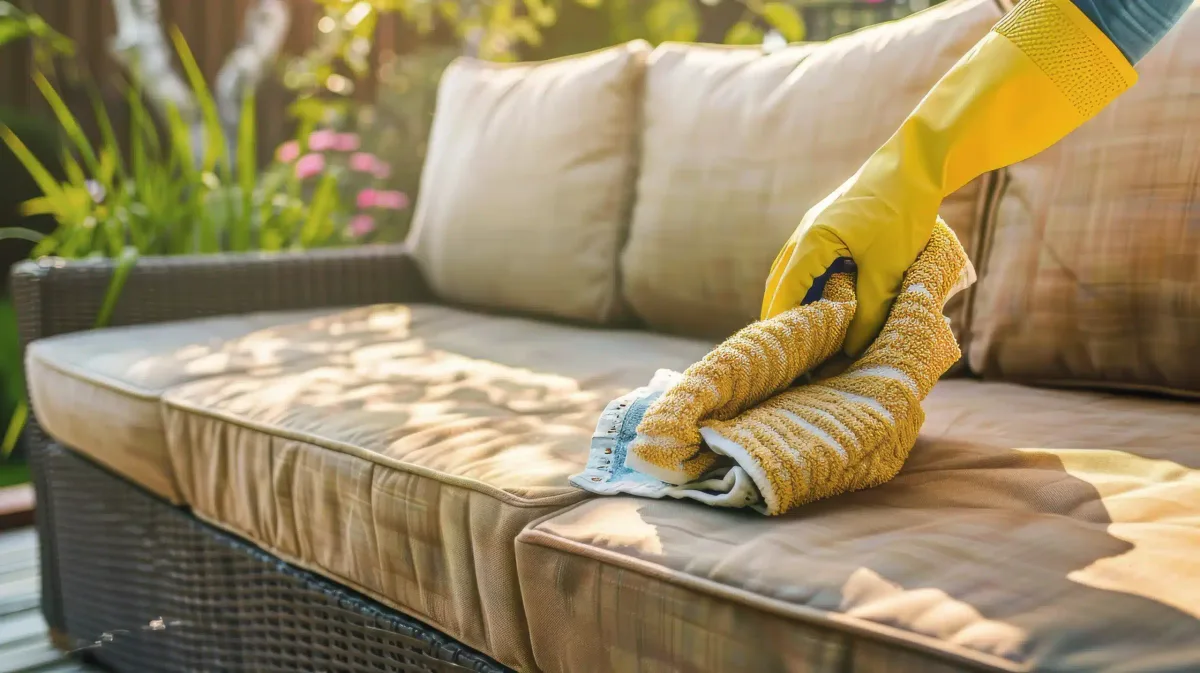 outdoor dining cushion care cleaning