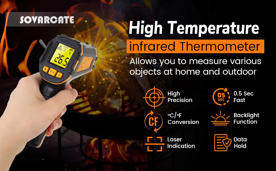 outdoor pizza oven infrared thermometer