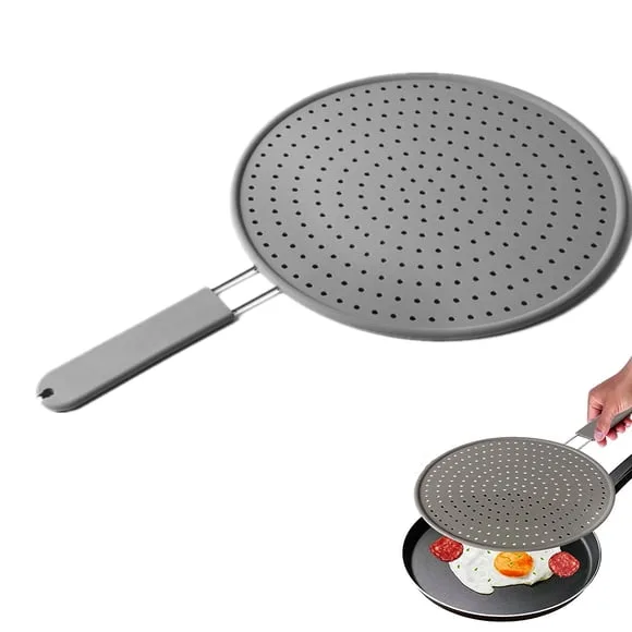 silicone splatter guard non-stick pan