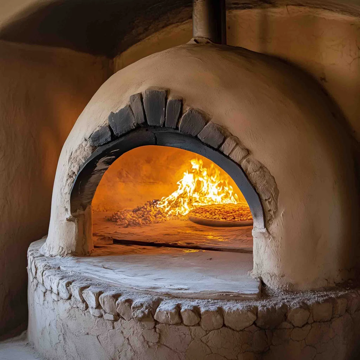 wood-fired pizza oven hearth cleaning