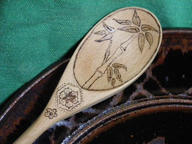 wooden serving spoon mineral oil